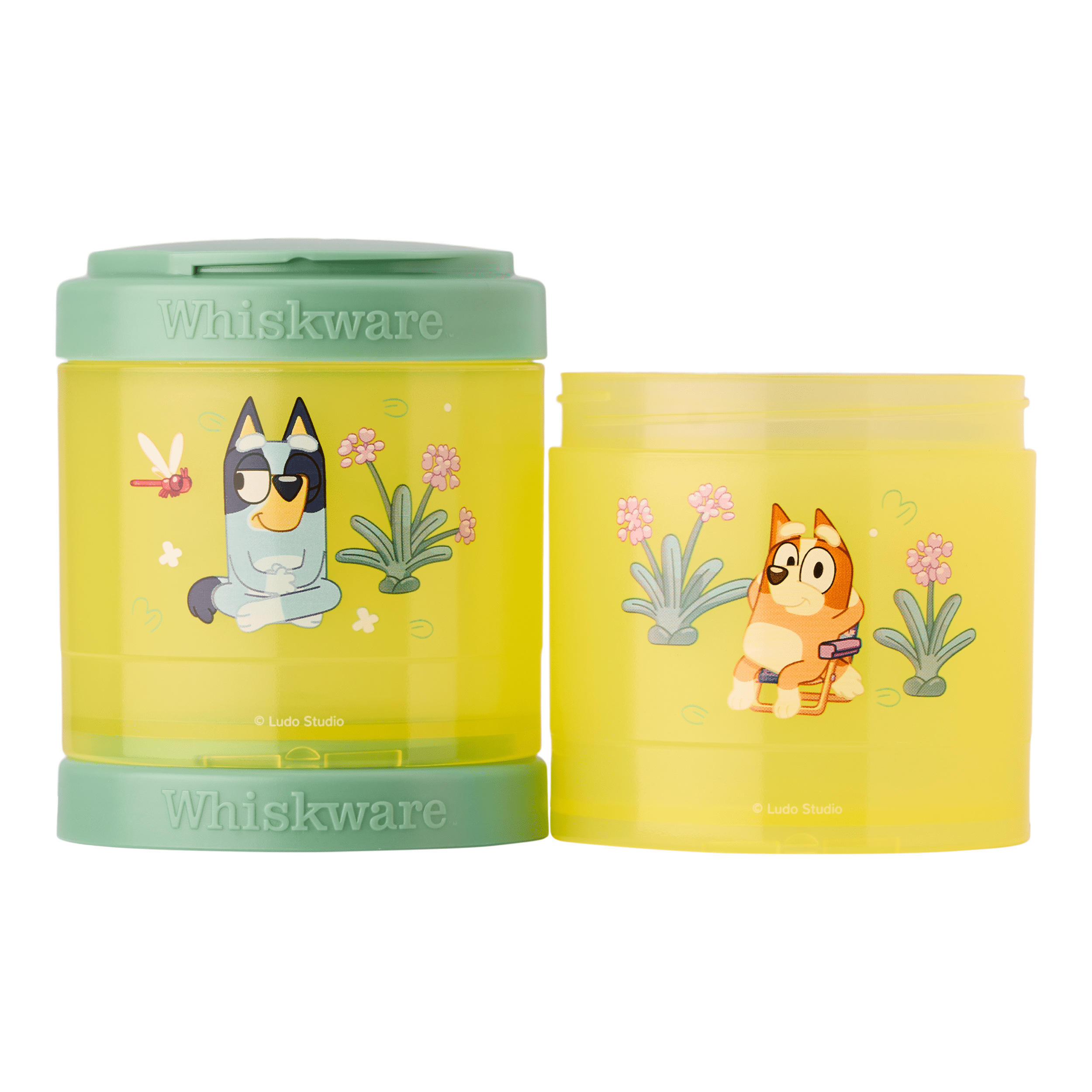 Whiskware Snack Container 2-Jar Bluey Garden