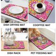 thumbnail image 4 of 2pcs Sacred Symbolic Coffee Maker Mat - Ethnic Mandala Art, 4-Layer Absorbent & Non-Slip Kitchen Counter Mat, 4 of 5