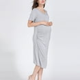thumbnail image 4 of Robe à Manches Courtes pour Femmes, Robe de Nuit à Manches Courtes Ample Unie pour Femme Enceinte, 4 of 7