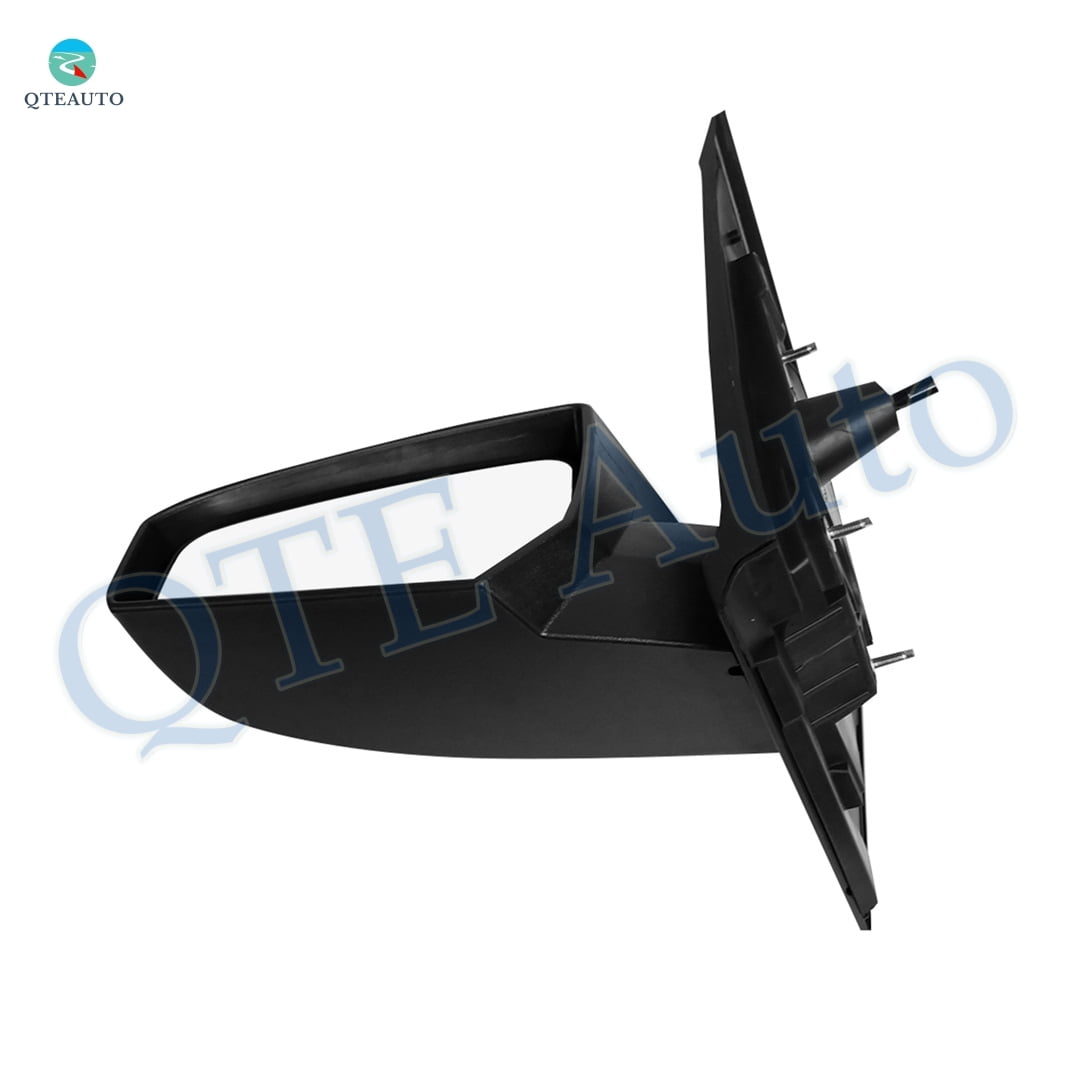 Left Driver Side Manual Remote Non-Folding W/Cover View Mirror Chrome/Flat Black Smooth For 2007-2012 Nissan Sentra