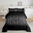 thumbnail image 1 of Erosebridal Aztec Damask Bedding Twin Comforter Set, Retro Floral Down Comforter, Boho Hippie Theme Decor, Reversible, 1 of 7