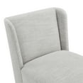 thumbnail image 4 of CHITA Modern Dining Chair with Casters Set of 2, Upholstered Dining Room Chairs, Fabric in Ivory White, 4 of 11
