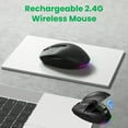 thumbnail image 5 of RaceGT USB C Wireless Mouse, 2.4G Rechargeable Silent RGB Mouse, Type C Receiver Slim Portable Travel Mice, Compatible with MacBook Air, MacBook Pro, Laptop, Chromebook, Windows, PC, Android Devices, 5 of 7