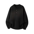 thumbnail image 7 of Turilly Men's Sweater Henley Neck Button Placket Pullover Sweater with Ribbed Cuffs Casual Essential Top, 7 of 7