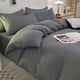 thumbnail image 1 of Set de ropa de cama tamaño queen, tela lavada de poliéster | Juego de edredón suave de 4 piezas | Funda de colcha moderna transpirable de doble cara, sábanas, fundas de almohada | Cuidado fácil, 1 of 6