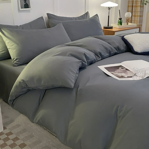 Juego de Cama Multicolor de Poliéster, Cómodo y Suave | 4 Piezas | Colores Frescos Lavados | 150 X 200 Cm, 200 X 230 Cm | Ideal para Residencias Estudiantiles