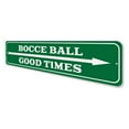 thumbnail image 4 of Bocce Ball Arrow Novelty Sign, Metal Wall Decor - 4x18 inches, 4 of 4