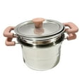 thumbnail image 4 of veasfak Frying Pan Soup Pot Stainless Steel with Kitchen Cookware, Multifunctional Egg Pink soup pot, 4 of 9