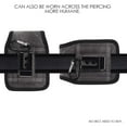 thumbnail image 5 of Luxmo Belt Holster for Samsung Galaxy Flip 2 Case - Vertical Rugged Denim Nylon Hybrid Fabric Phone Carrying Pouch (Fits with Cases) with LED Flashlight - Black, 5 of 9