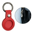 thumbnail image 3 of Funda protectora de cuero sintético con llavero para Apple Airtags Tracker rojo, 3 of 9
