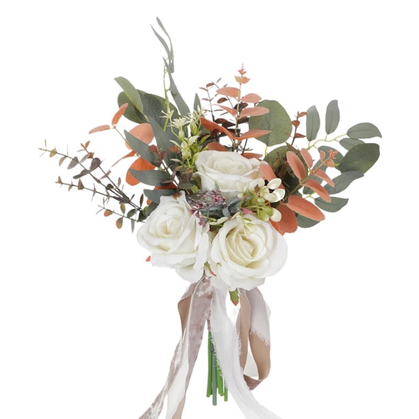 Boda hecha a mano ramo de novia accesorios de fotografía cinta bor novia B Yuyangstore Ramo de novia