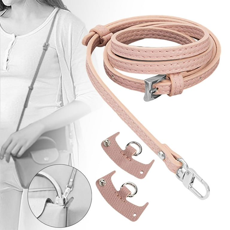 Purse Strap Universal Adjustable with No Punching Buckle Bag Shoulder Strap Cross Body Strap for Small Bag Briefcase Purse DIY Modification Pink
