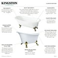 thumbnail image 5 of Aqua Eden VCTND5728NT7 57-Inch Cast Iron Oval Single Slipper Clawfoot Tub (No Faucet Drillings) in White/Brushed Brass, 5 of 5