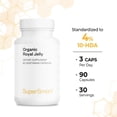 thumbnail image 6 of SuperSmart - Organic Royal Jelly (4% 10-HDA) 300 mg per Day - Immune Support - Bee Propolis | Non-GMO & Gluten Free - 90 Vegetarian Capsules, 6 of 9