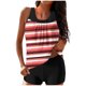thumbnail image 2 of Trajes de baño tankini para mujer Trajes de baño de dos piezas con espalda de tiras y estampado conservador para mujer Traje de baño de dos piezas para mujer, 2 of 5