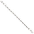 thumbnail image 2 of Sterling Silver Bracelet Chain Styles Cable 5.5 mm 9 in Diamond-cut Long Link, 2 of 2