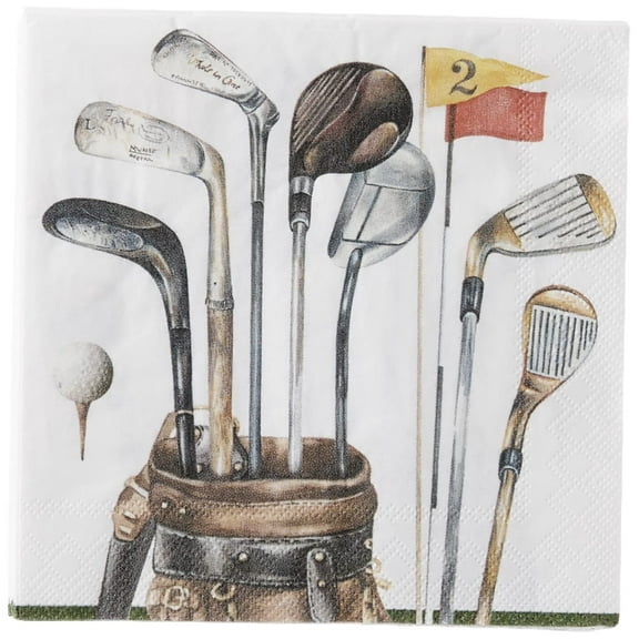 Boston International Cocktail Beverage Paper Napkins 5" x 5" Golf White