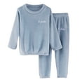 thumbnail image 4 of WUANDIXFA Little Boys Pajamas 2 Pieces Long Set Cotton Sleepwear Kids Pjs Toddler Winter Clothes Jammies Kids Pajama Sets,Blue,3-4 Years, 4 of 4