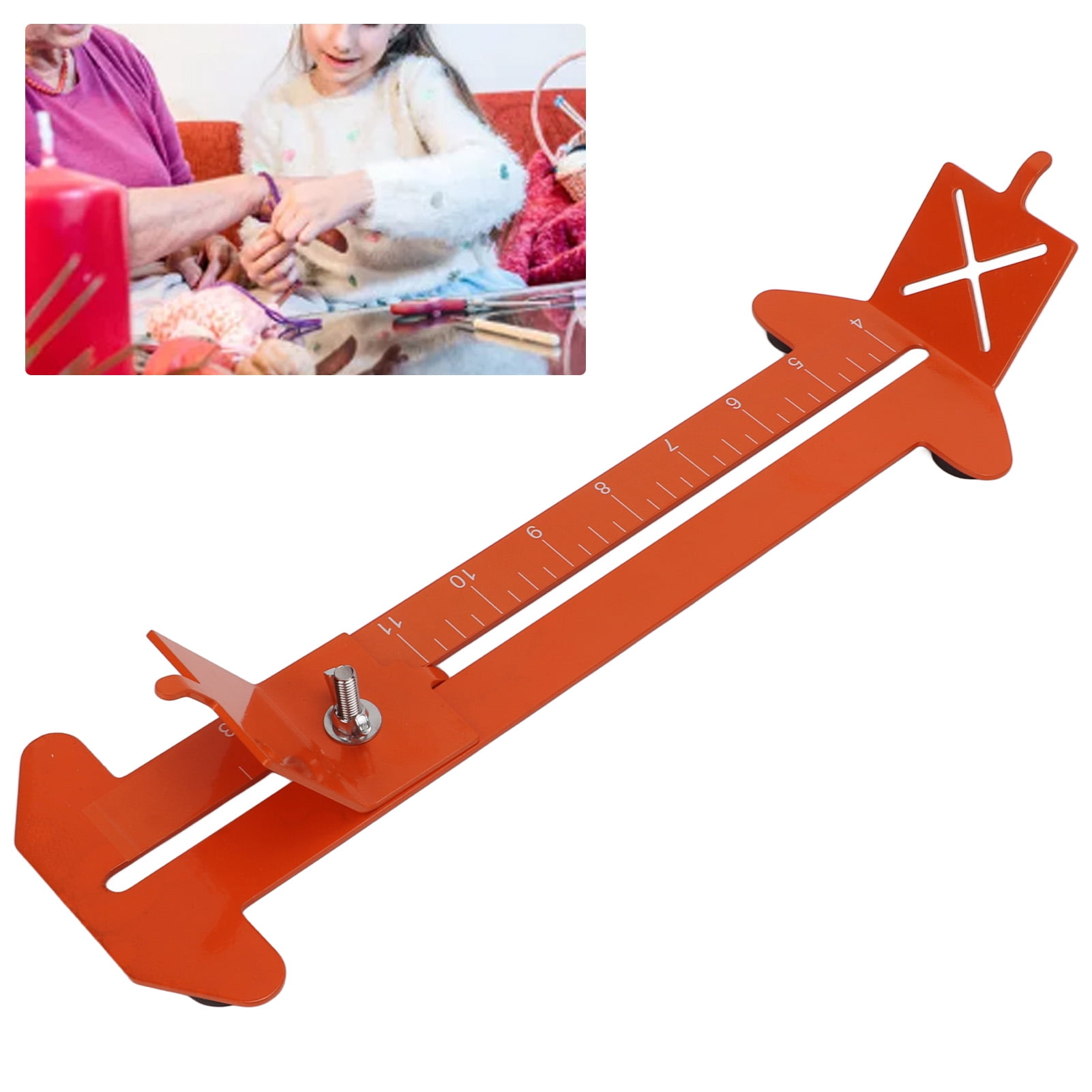 Nieyigj Paracord Bracelet Weaving Jig Kit Stainless Steel Wristband Maker DIY Braiding Tool for Hiking Camping Outdoor Crafts Orange