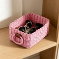 thumbnail image 6 of Luoshdecor Woven Rope Storage Basket Natural Paper Rope Organizer Basket Decorative Wicker Basket For Home Bathroom Bedroom Kitchen Office Sundries Cosmetics Toys, 6 of 6