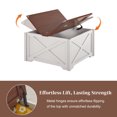 thumbnail image 5 of Zimtown Lift Top Farmhouse Coffee Table Modern Furniture Hidden Storage and Lift Living Room Furniture End Table, Cherry & White, 5 of 6