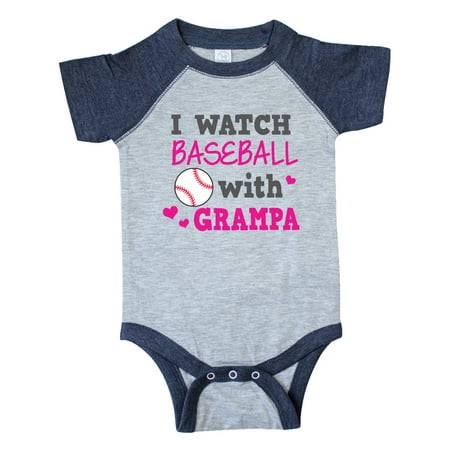 

Inktastic I Watch Baseball with My Grampa Gift Baby Boy or Baby Girl Bodysuit