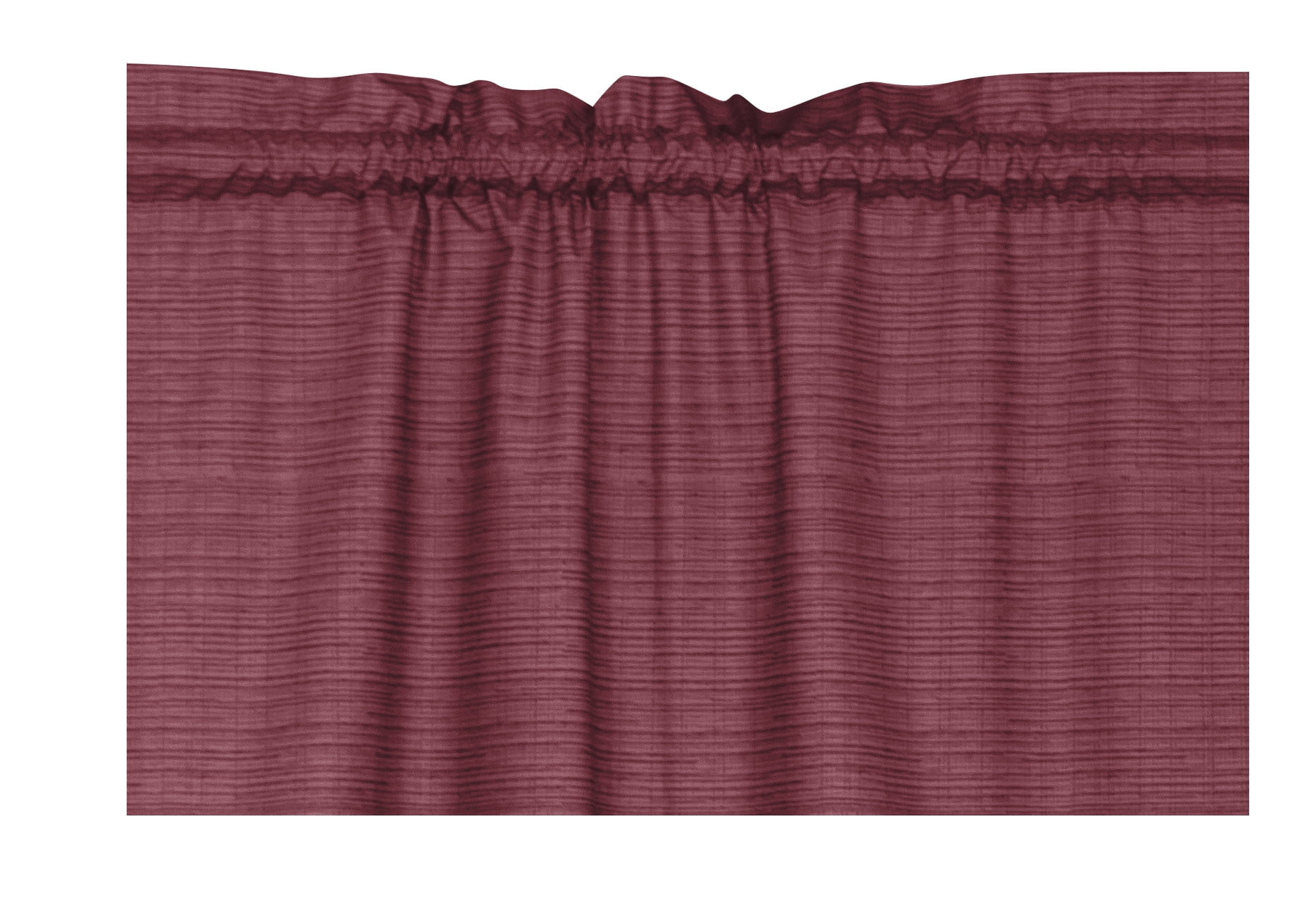 Mainstays Threaded Print Solid Color Room Darkening Rod Pocket Curtain Panel Pair, Set of 2, Red, 30 x 63