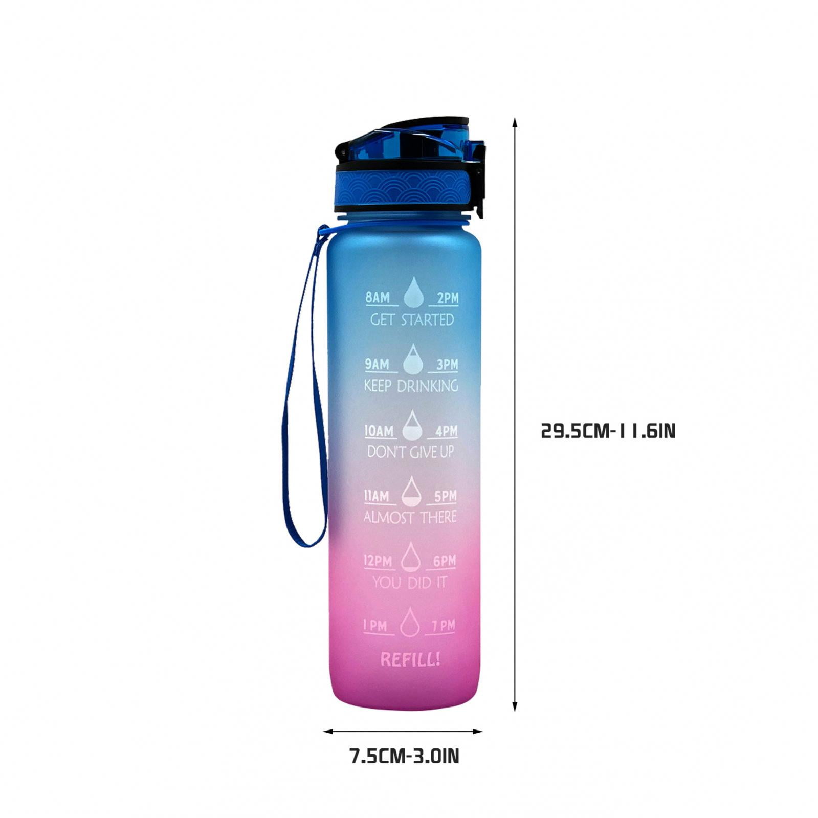 32oz Leakproof Water Bottle with Time Marker & Straw lid to Ensure You  Drink Enough Water Throughout…See more 32oz Leakproof Water Bottle with  Time