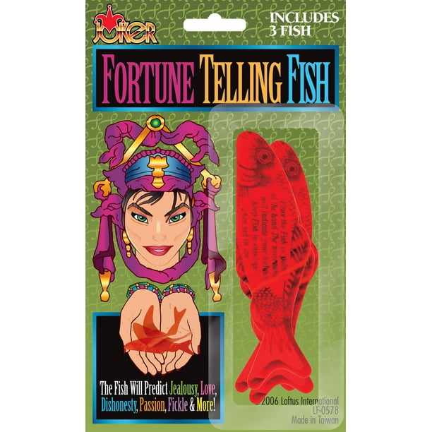 Joker Miracle Fortune Telling Fish 3.75" Novelty Toy, Red, 3 Pack