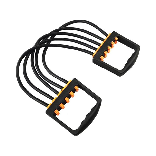 Greeniant Expansor de pecho, extractor de músculos, banda elástica, ejercitador de pecho, equipo de Fitness fino, práctico, 5 suministros de Accesorios para máquinas de ejercicios Negro