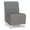Adler-Castillo Gray, variant on Siena Lounge Reception Waiting Armless Guest Chair / Brushed Steel Legs / Brown