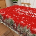 thumbnail image 2 of Nanqianyi Red Christmas 60'' x 102'' Tablecloth Santa Claus Pine Trees Washable Table Cloth for Kitchen Dining, 2 of 9