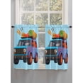 thumbnail image 5 of Travel Truck 2 Panel Kitchen Curtains for Windows, Cartoon Navy Camping Cars Blue Background Bathroom Privacy Curtain, Home Décor Window Treatment for Bedroom/Living Room 55"x45", 5 of 6