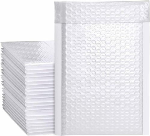4x8 Kraft Bubble Padded Envelopes 4.x 8 ~ White Mailers Bags 25 twenty-five 
