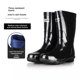 thumbnail image 3 of Botas de lluvia altas con correa de nailon engrosada para hombre, botas de trabajo antideslizantes y resistentes al desgaste al por mayor para piezas de equipo de motocicleta, 3 of 5
