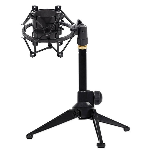 Rockville RDTS Adjustable Studio Desktop Tripod Microphone Stand Shockmount