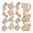 thumbnail image 2 of 100Pcs Animal Wood Crafts Diy Painting Wood Cutouts For Diy Craft Accessory Projects, 2 of 8