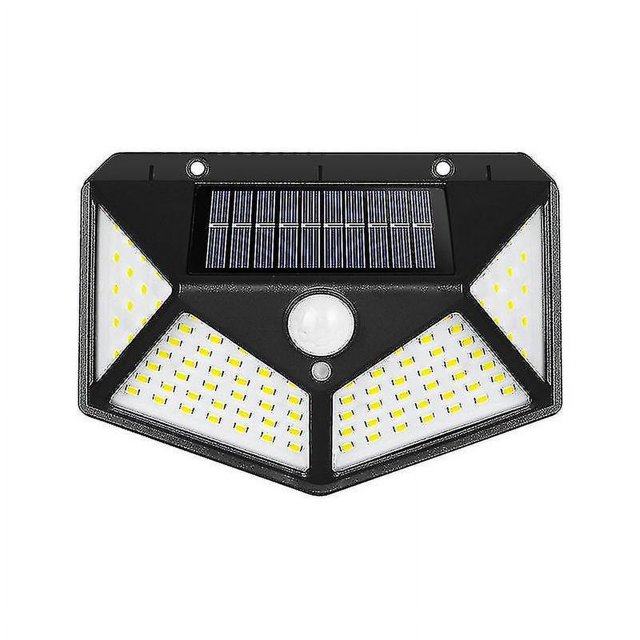 2024 100 luces LED solares con sensor de movimiento, gran angular 270, resistente al agua IP65, puerta de entrada, patio, garaje
