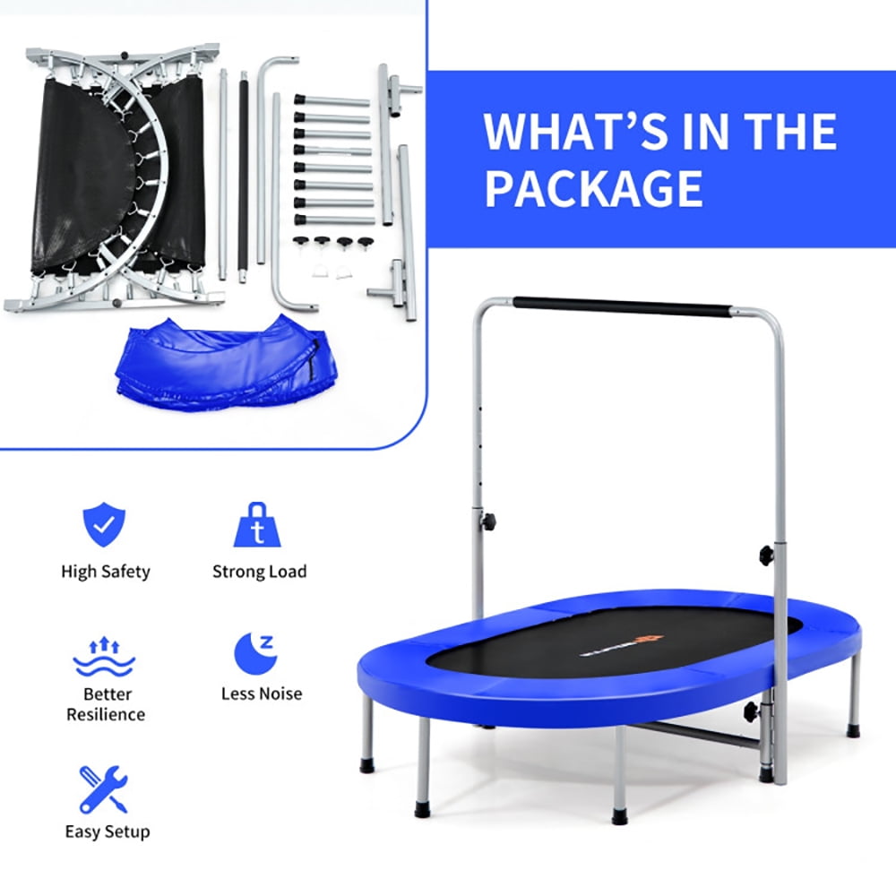 Aimee Lii 2-Person Foldable Mini Kids Fitness Rebounder Trampoline, Outdoor Kids Trampoline, Blue Aimee Lii 2-Person Foldable Mini Kids Fitness Rebounder Trampoline, Outdoor Kids Trampoline, Blue