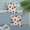 thumbnail image 3 of 4th of July Pillow Covers 16x16 Set of 2, Red Blue Stars Decor Patriotic Throw Pillows Independence Memorial Day Pillowcase Summer Outdoor Decorations Farmhouse Cushion Case for Couch Home, 3 of 6