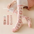 thumbnail image 5 of 3 Pairs Kids Wool Cotton Socks, Toddlers Boys Girls Warm Cute Animal Pattern Cartoon Novelty Fashion Soft Cotton Long Socks, 5 of 7