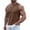 Brown, variant on Men's Soft Waffle Textured Henley Tank Tops Mini V Neck Sleeveless Slim Muscle Fit Gym Shirts Workout Casual Summer Beach Vest Blue XXL