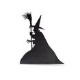 thumbnail image 1 of Halloween Witch Silhouette, Wrought Iron Witches Black Cauldron Black Yard Signs Scary Family Home, 1 of 5