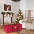 thumbnail image 2 of Rolling Christmas Tree Storage Bag- for 12 FT Artificial Trees- Red Canvas Duffel with Wheels-Protects Holiday Decorations & Inflatables by Elf Stor, 2 of 6