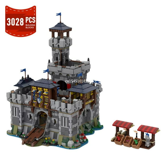 Moc-castillo Medieval de Arquitectura de ciudad, juego de bloques de construcción Falconed negro, Compatible con 31120, juguete de construcción, regalos para niños