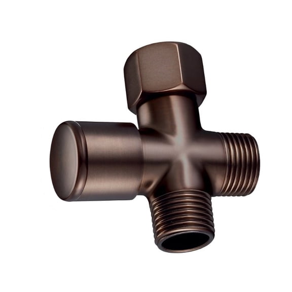 Westbrass D348-12 1/2" IPS 3-Way Shower Arm Diverter Valve, Oil Rubbed Bronze