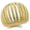 thumbnail image 1 of Bague en Laiton Doré avec Cristal de Qualité Supérieure, Transparent - Taille 7, 1 of 1