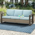 thumbnail image 2 of Meetleisure 3-Seat Patio Wicker Sofa with Removable Cushions, Sky Blue, 2 of 8