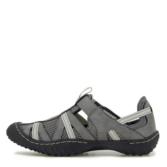 JBU by Jambu Women's Regional Water Ready Oxford Flat, DK Grey/Pale Moss, 7.5
