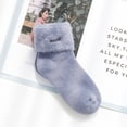 thumbnail image 4 of HNMKIU Women's Velvet Thermal Socks for Sleeping and Winter Comfort Soft Cozy Homewear Dark Blue,One Size, 4 of 4